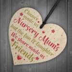 Chance Made Us Nursery Mums Wooden Hanging Heart Novelty Gift