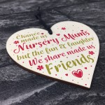 Chance Made Us Nursery Mums Wooden Hanging Heart Novelty Gift