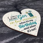 Handmade Gift For Gin Lovers Wood Heart Sign Gin Birthday Gift