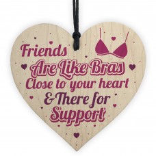 Funny Friendship Thank You Gift Wooden Heart Sign Best Friend
