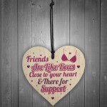 Funny Friendship Thank You Gift Wooden Heart Sign Best Friend