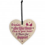Funny Friendship Thank You Gift Wooden Heart Sign Best Friend