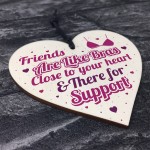 Funny Friendship Thank You Gift Wooden Heart Sign Best Friend