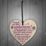 Novelty Handmade Friendship Gift Funny Wood Heart Sign Birthday 