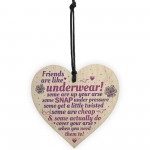 Novelty Handmade Friendship Gift Funny Wood Heart Sign Birthday 