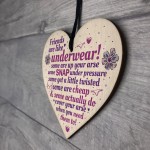 Novelty Handmade Friendship Gift Funny Wood Heart Sign Birthday 