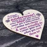 Novelty Handmade Friendship Gift Funny Wood Heart Sign Birthday 