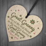 Great Granny Gift Wooden Heart Grandparent Birthday Gift For Her