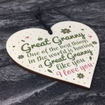 Great Granny Gift Wooden Heart Grandparent Birthday Gift For Her