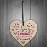 Friendship Gifts Quote Handmade Wooden Heart Best Friend Gift