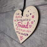 Friendship Gifts Quote Handmade Wooden Heart Best Friend Gift