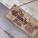 Vintage Shabby Chic Bar Sign Brandy Plaque Home Bar Wedding Gift