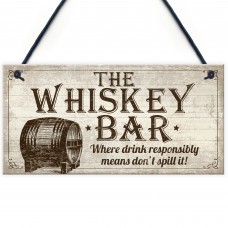 Vintage Whisky Bar Plaque Sign Home Bar Pub Man Cave Birthday