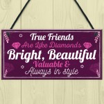 Best Friend Gift Thank You Birthday Hanging Plaque Friendship