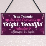 Best Friend Gift Thank You Birthday Hanging Plaque Friendship