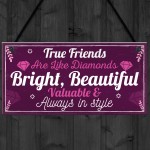 Best Friend Gift Thank You Birthday Hanging Plaque Friendship