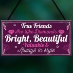 Best Friend Gift Thank You Birthday Hanging Plaque Friendship