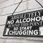 Funny No Alcohol Beyond This Point Home Bar Hot Tub Jacuzzi Gift