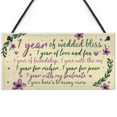 1st Wedding Anniversary Card Gift For Husband Wife First Year 