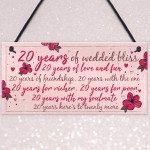 20th Wedding Anniversary Card Gift For Husband Wife Twenty Year