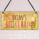 PERSONALISED Tiki Bar Sign Vintage Bar Pub Man Cave Garden Gift