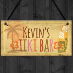 PERSONALISED Tiki Bar Sign Vintage Bar Pub Man Cave Garden Gift