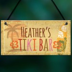 PERSONALISED Tiki Bar Sign Vintage Bar Pub Man Cave Garden Gift