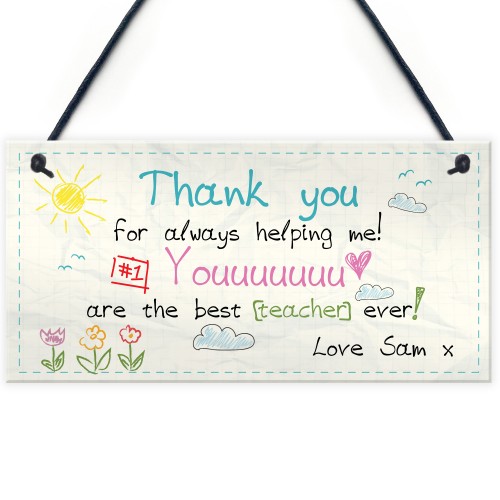 Teacher Leaving Gift Nursery Plaque Childminder Preschool Gift