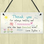 Teacher Leaving Gift Nursery Plaque Childminder Preschool Gift