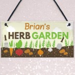 PERSONALISED Any Name Herb Garden Shed House Plaque Gifts