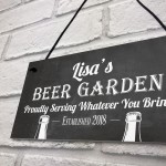 PERSONALISED Any Name Beer Garden Plaque Funny Wall Sign