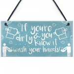 Nautical Wash Your Hands Quirky Bathroom Signs Funny Loo Plaque