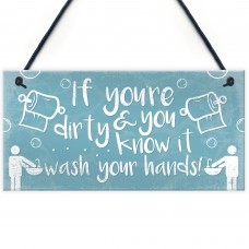 Nautical Wash Your Hands Quirky Bathroom Signs Funny Loo Plaque