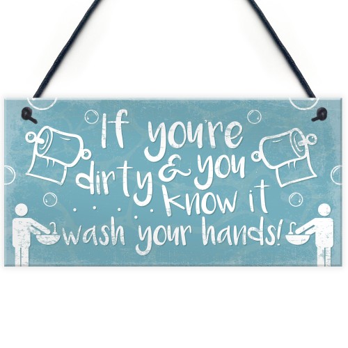 Nautical Wash Your Hands Quirky Bathroom Signs Funny Loo Plaque