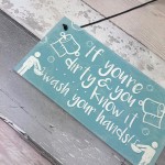 Nautical Wash Your Hands Quirky Bathroom Signs Funny Loo Plaque