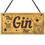 Drink Gin Bar Funny Alcohol Gift Man Cave Home Bar Hanging Sign