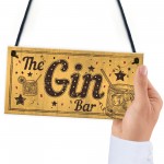 Drink Gin Bar Funny Alcohol Gift Man Cave Home Bar Hanging Sign