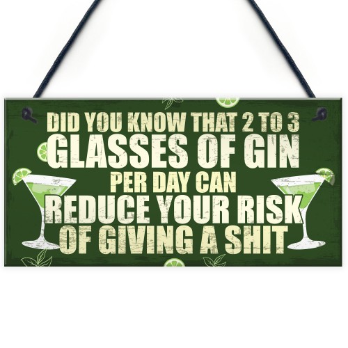 Funny Alcohol Gift Home Bar Sign Gin Garden Pub Shed Plaque Gift