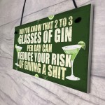 Funny Alcohol Gift Home Bar Sign Gin Garden Pub Shed Plaque Gift