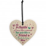 Auntie Gifts Friendship Sister Birthday Gifts Wooden Heart Sign 