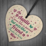 Auntie Gifts Friendship Sister Birthday Gifts Wooden Heart Sign 
