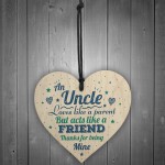 Uncle Gifts Brother Friendship Gift Wooden Heart Sign Birthday