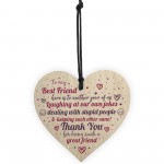 Best Friend Friendship Handmade Wood Heart Plaque Keepsake Gift