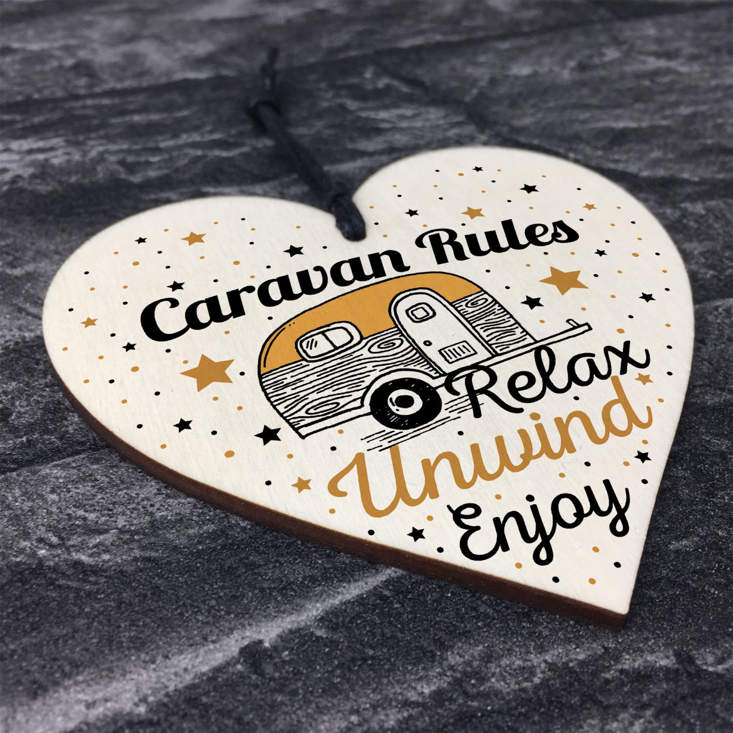 RED OCEAN Hanging Funny Caravan Rules Sign Novelty Plaque Welcome Sign Retirement Friend Gift