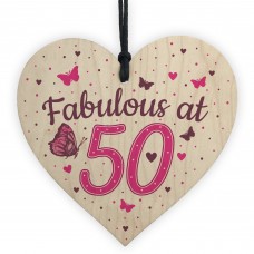 Fabulous At 50 50th 40th 60th Birthday Gifts For Women Men Heart