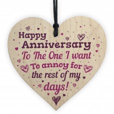 Handmade Wedding Anniversary Wood Heart Plaque Gift For Him Her