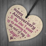Handmade Wedding Anniversary Wood Heart Plaque Gift For Him Her