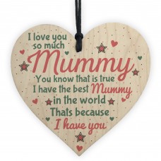 Gifts for Mummy Mum Nan Granny Grandma Wood Heart Sign Xmas