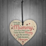 Gifts for Mummy Mum Nan Granny Grandma Wood Heart Sign Xmas