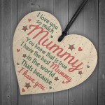 Gifts for Mummy Mum Nan Granny Grandma Wood Heart Sign Xmas